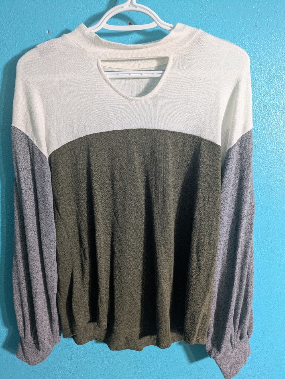 Colorblock‎ Long Sleeve Business Office Lightweight Top